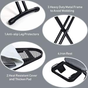 Tabla de planchar plegable gruesa de Metal negro para Hotel, cubierta resistente al calor - Product Image 5