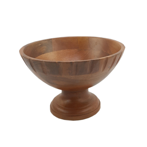 Bol rond en bois pour la maison et le restaurant Vaisselle Ustensiles de cuisine en bois Bol à mélanger fait à la main personnalisé à un prix abordable - Product Image 1