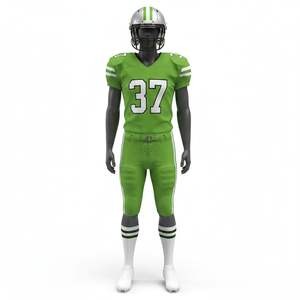 Conjunto de Uniforme de Fútbol Americano Personalizado con Mangas Cortas, Jersey y Pantalones de Color de Equipo, Tejido Transpirable de Secado Rápido para Uso Profesional - Product Image 2