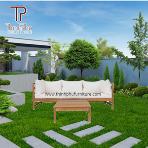 เฟอร์นิเจอร์หวายไม้สไตล์4ชิ้นสุดหรูเฟอร์นิเจอร์ลานกลางแจ้งสำหรับตลาด UK/USA สำหรับโรงแรม - Product Image 4