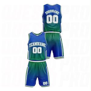 Ensemble de maillots de basket-ball personnalisés pour hommes, 100% polyester, séchage rapide, respirant, imprimé, sans manches, kit d'équipe - Product Image 1