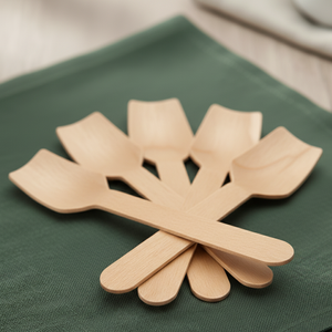 Cuillères en bois de 95 mm pour desserts et yaourts glacés, mini-cuillères en bois de bouleau de qualité alimentaire pour la restauration et les fêtes - Product Image 5