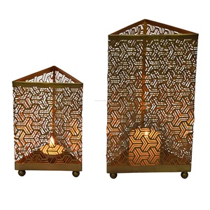 Modern Intricate Cutout Handmade Metal Candle Pillar Holder Elegant Romantic Home Decoration Valentine's Day Christmas Easter - Product Image 1