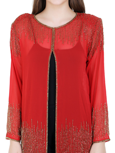 Chaqueta de lentejuelas de mano de clase alta para mujer, traje para fiesta, noche, cóctel, ropa de mujer adulta, Chaqueta corta, ropa de vacaciones, Reino Unido - Product Image 3