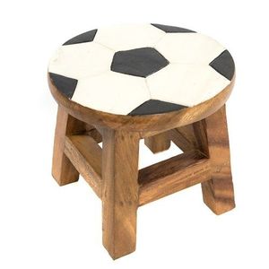 Taburete de madera pintado decorativo hecho a mano con ilustraciones coloridas, perfecto para hogares étnicos e interiores vibrantes - Product Image 4