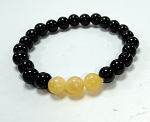 <b>Bracelet</b> Black Agate & Citrin <b>Beads</b> Stone <b>Bracelet</b> Crystal Gemstone Fashion Jewelry <b>Men</b> and Women Gift Energy Meditation - Product Image 6