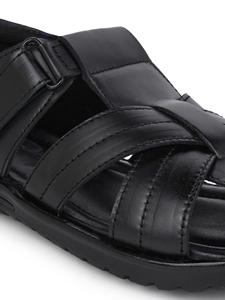 Sandalias de Cuero Genuino para Hombre, Sólidas, Cómodas, Casuales, Punta Abierta, Amortiguación Suave, Suela Antideslizante, para Caminar al Aire Libre en Verano - Product Image 6