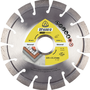 Disco de Corte de Diamante KLINGSPOR DT 600 U Supra, 230 mm de Diámetro, 22.23 mm de Diámetro del Orificio, 9 mm de Altura del Segmento, 2.6 mm de Grosor del Segmento, Muelas Abrasivas - Product Image 3