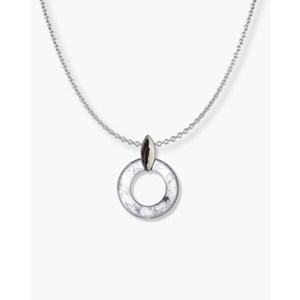Colgante de Plata con Baño de Rodio en Forma de Donut - Product Image 2