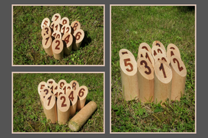 Jouets en bois artisanaux du Vietnam, jeu de lancer en bois de 12 pièces avec des amis et de la famille de BLUE LOTUS - Product Image 6