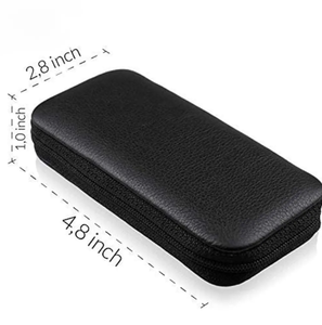 Kit de manucure pédicure 8 pièces de haute qualité Ciseaux à ongles luxueux en acier inoxydable Clipper Poussoirs avec pochette en PU - Product Image 4