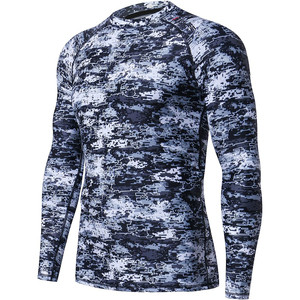 T-shirt de compression à manches longues, à séchage rapide, en spandex/nylon, imprimé par sublimation personnalisée, respectueux de l'environnement, protection UV UPF50 - Product Image 5