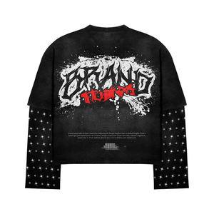 Nouveau design, sweat-shirt à capuche pour homme en coton 100% imprimé sur mesure, rétro, délavé, coupe ample, style hip-hop - Product Image 4