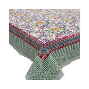 Dernière conception du fabricant indien Surajmukhi Canary Gud Indian Hand Block Nappe longue en coton doux imprimé au prix de gros - Product Image 3