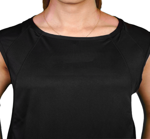 Camiseta sin mangas corta para mujer de alta calidad, chaleco de Yoga sin costuras, ropa de gimnasio de verano con logotipo personalizado, venta al por mayor, tela de punto a granel para mujer - Product Image 2