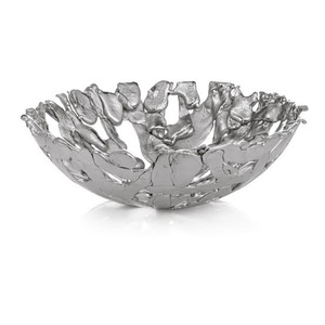 Bol de service en aluminium brut rond bols à fruits finis mats pour la maison et les plateaux de service de restaurant disponibles à bas prix - Product Image 5