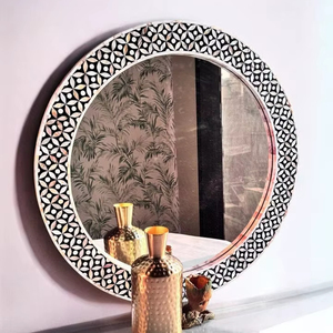 Vintage style bone inlay <b>mirror</b> <b>frame</b> handmade artisan wall decor wholesale supplier exporter - Product Image 1
