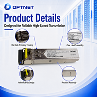 1000BASE-BX20 1.25G BiDi ESFP LC SMF 20km Transceiver Optik untuk Switch Telekomunikasi dan Tautan Serat Gigabit Ethernet