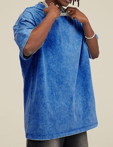 Nueva moda lavado ácido camisetas de alta calidad al por mayor diseño personalizado lavado ácido camisetas de talla grande 100% algodón camiseta de gran tamaño - Product Image 2