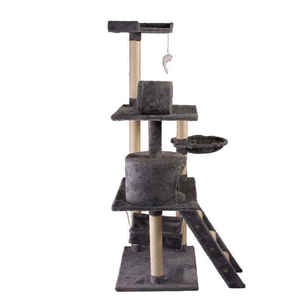 คอนโดแมวหรูหราหลายชั้นขนาดใหญ่แบบกำหนดเองได้ พร้อมที่ลับเล็บไม้สุดหรู บรรจุภัณฑ์กล่องกระดาษแข็ง สำหรับคริสต์มาส ฮาโลวีน รุ่นใหม่ - Product Image 3