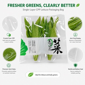 Bolsas de Embalaje para Vegetales de Grado Alimenticio con Orificios de Ventilación Transparentes Autoadhesivas Antivaho BOPP, Impresión de Logotipo Personalizado - Product Image 2