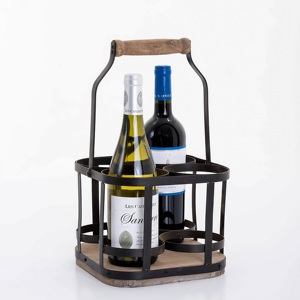 Portabotellas de Metal de diseño único más vendido, jaula de Metal negro para herramientas de barra de cerveza y Picnic - Product Image 3