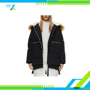 Parka d'hiver chaude et écologique pour femme, tissée, à capuche, style décontracté et tendance - Product Image 5