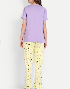 2024 nuevo diseño Conjunto de pijama para mujer ropa de dormir de algodón y ropa de dormir conjunto de pijama estampado manga larga cuello redondo Top y pantalones - Product Image 2