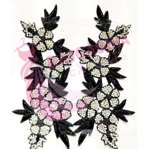 Appliques de strass perlées de créateur, badges d'épaule à coudre, patchs pour vêtements, accessoires de tissu décoratifs faits à la main - Product Image 6