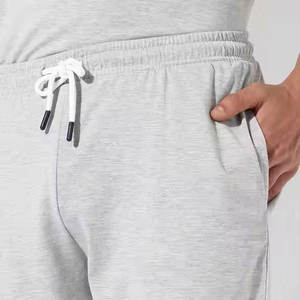 Conjunto de 2 piezas de moda de estilo callejero para hombre, chándal gris Haither de 100% algodón, personalizado al por mayor - Product Image 2