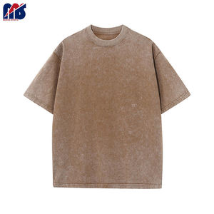 T-shirt pour hommes 100% coton fabriqué en usine motif solide brodé tissu tricoté lourd impression personnalisée T-Shirt vierge - Product Image 1