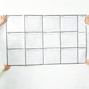 Calendario Mensile Grande 2026, Planner da Parete 12 Mesi, Calendario Bianco Cancellabile a Secco con Penna e Adesivi Colorati - Product Image 3