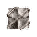 Geometric Pattern Silk Square Scarf Black and White Custom Design - Product Image 3