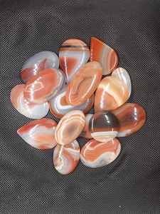 Udgems อัญมณีสีส้มธรรมชาติอัญมณีขัดผิวหลังแบนราบขายส่งอัญมณีรุ่น08 200กรัม MOQ 5-8มม. - Product Image 3