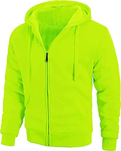 Sweat à capuche zippé en polaire uni pour homme, best-seller en ligne, qualité supérieure, prix bas, 2026 ODM Basics, coton mélangé, coupe ajustée - Product Image 1