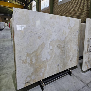 Dalles de marbre onyx de luxe en rouge et beige pour salles de bain et salons - Product Image 4