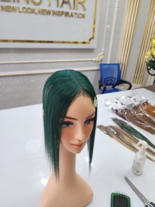 Luxury Colored Vietnamese Premium Raw Human <b>Hair</b> Extensions Machine Weft Style in Dark Tone <b>Color</b> Wave Bundle - Product Image 3