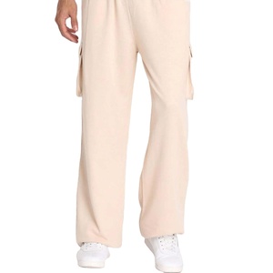 Unisex 100% Cotton Fabric Men's <b>jogger</b> Pants Customize Solid Beige Color Elastic Waist Oversize Wear <b>Joggers</b> Pants 2026 - Product Image 3