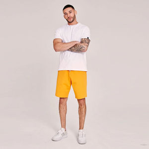 Conjuntos de verano de alta calidad para hombre, pantalones cortos de algodón transpirable y camiseta de manga corta con logotipo personalizado, conjunto Vintage de 2 piezas - Product Image 1