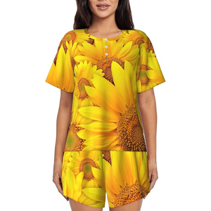Comfortable High Quality Solid Casual Two Piece Shorts <b>Set</b> Women's Shirts and Shorts <b>Twin</b> <b>Set</b> 100% Cotton Breathable - Product Image 3