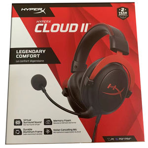 Venta al por mayor <span class=keywords><strong>Hyper</strong></span> <span class=keywords><strong>X</strong></span> <span class=keywords><strong>Cloud</strong></span> <span class=keywords><strong>2</strong></span> II Auriculares con cable con micrófono Paquete inglés original Red Gamer Auriculares para viajes Función ANC - Product Image 1