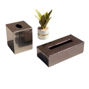 Caja de pañuelos duradera hecha a mano ecológica de diseño moderno de Venta caliente decoración del hogar personalizada de alta calidad - Product Image 2