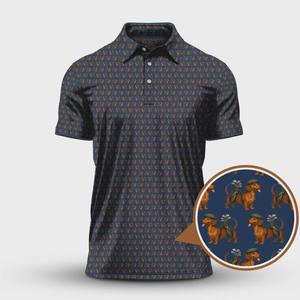 Polo de Golf de Secado Rápido para Hombre, Manga Corta, Ajuste Deportivo, Absorbe la Humedad, con Logotipo de Animal Divertido Personalizado, Impresión Digital - Product Image 4