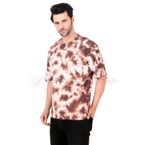 Camiseta de algodón 100% con tinte de corbata para hombre, ropa informal de manga corta a la moda para trajes de verano, camiseta ligera con tinte de corbata - Product Image 4