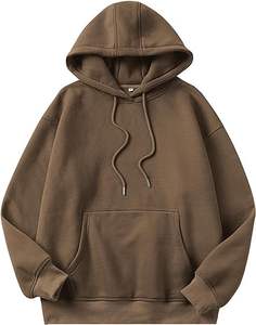 Sweatshirts à capuche unisexes en coton uni surdimensionné personnalisés col à capuche grande taille pour femmes en vrac à capuche - Product Image 3