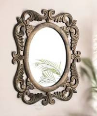 Miroir mural élégant avec cadre doré, design classique incurvé, finition de qualité supérieure, accent parfait pour le salon, la chambre à coucher, la décoration de la maison - Product Image 3