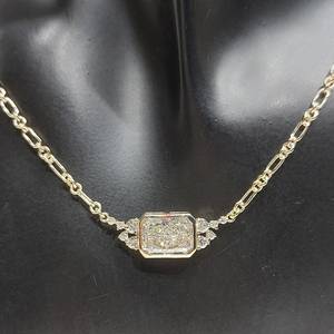 Collar con Colgante de Diamante de Corte Radiante de Moissanita, Plata 925 con Baño de Oro, para Regalo de Novia, para Bodas y Fiestas, Joyería - Product Image 3