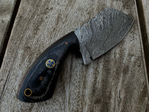 มีดเหล็กดามัสกัสแบบสั่งทำมีดสำหรับตั้งแคมป์อุตสาหกรรมมีดล่าสัตว์พร้อมด้ามไม้มีดกลางแจ้ง - Product Image 3