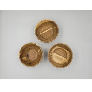 Haute qualité nouveau D13H6 cm bol en bois d'acacia artisanat écologique du Vietnam pour le camping OEM/ODM disponible Huhipro minimaliste - Product Image 1