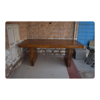 Table basse ovale moderne en bois de manguier massif, faite à la main, avec rembourrage en mousse, mobilier d'intérieur multifonctionnel pour parcs